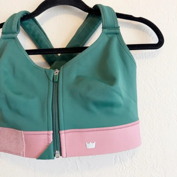 SHEFIT Green and Pink Sports Bra size 1luxe - Picture 2 of 5